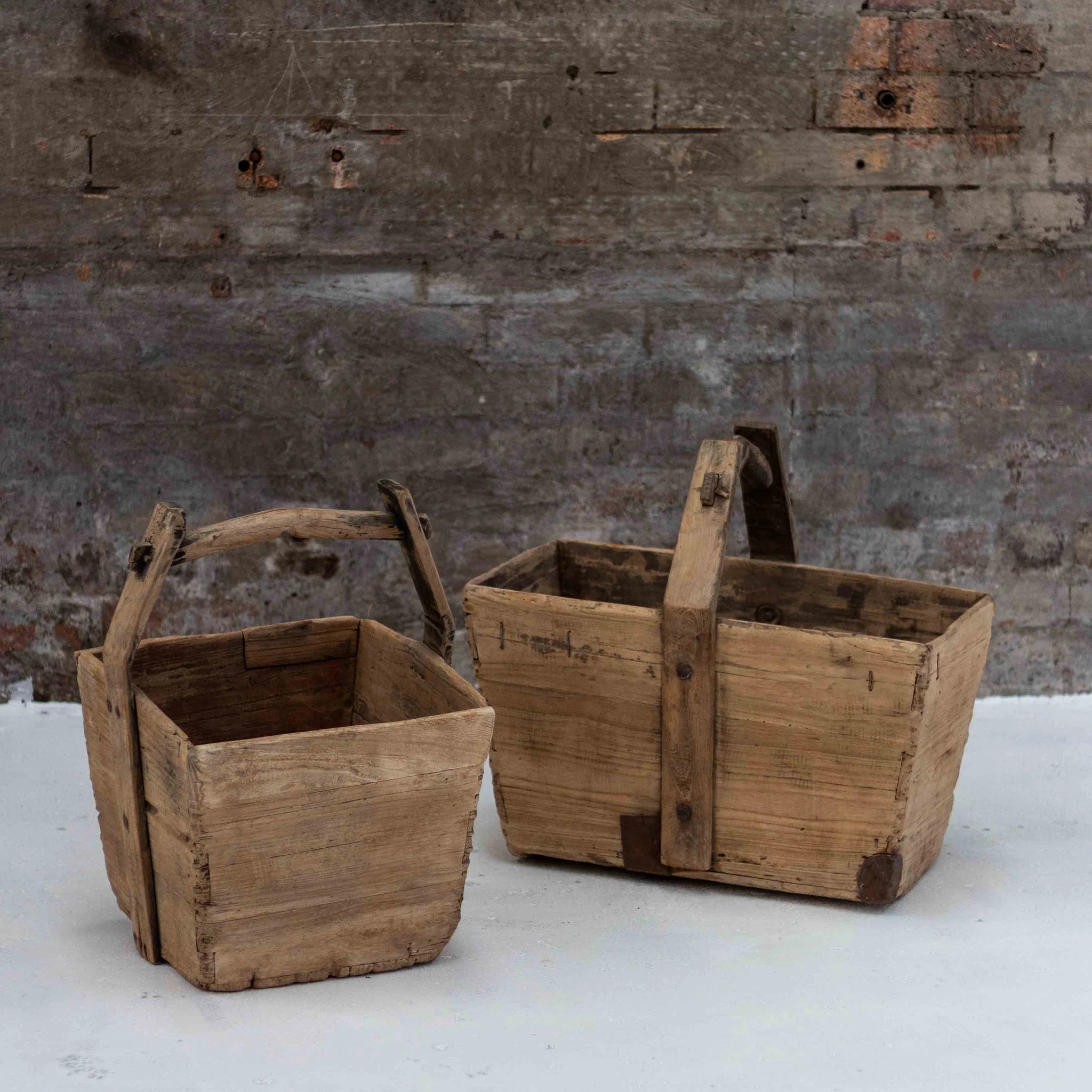 Vintage Wooden Carry Bucket