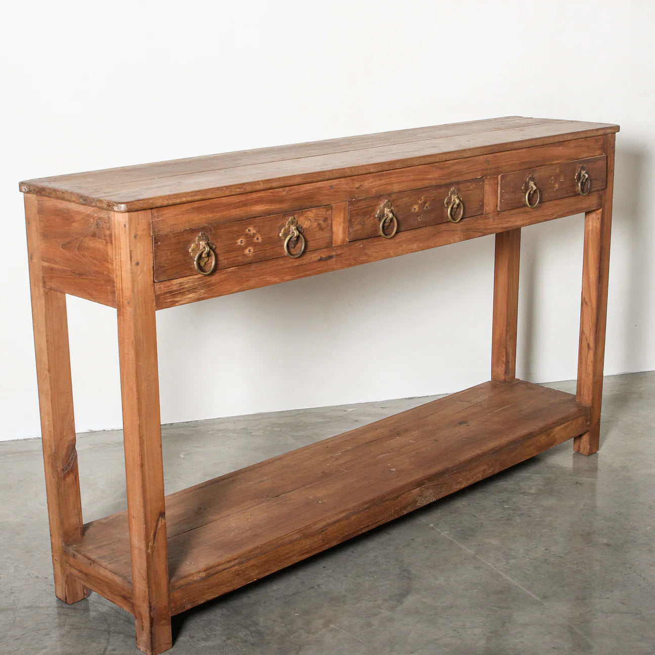 Vintage Indian 3 Drawer Console