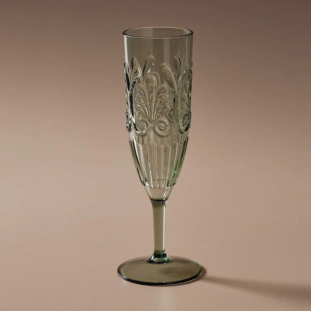 Flemington Acrylic Champagne Flute | Green