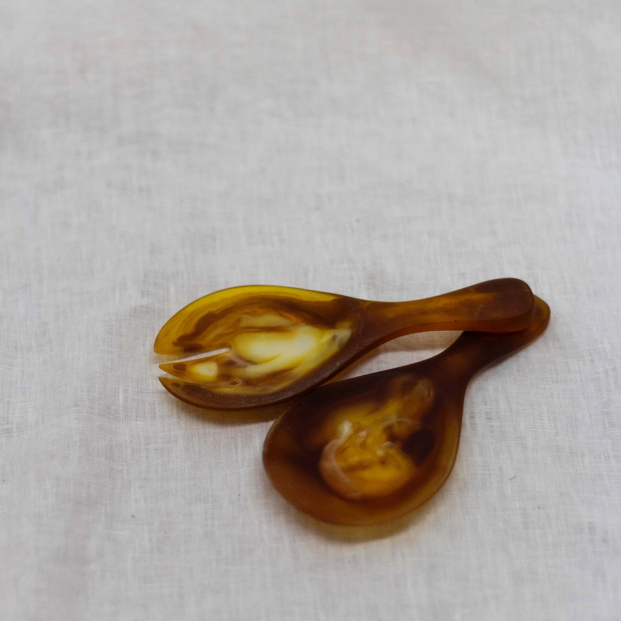 Resin Salad Servers | Mocha