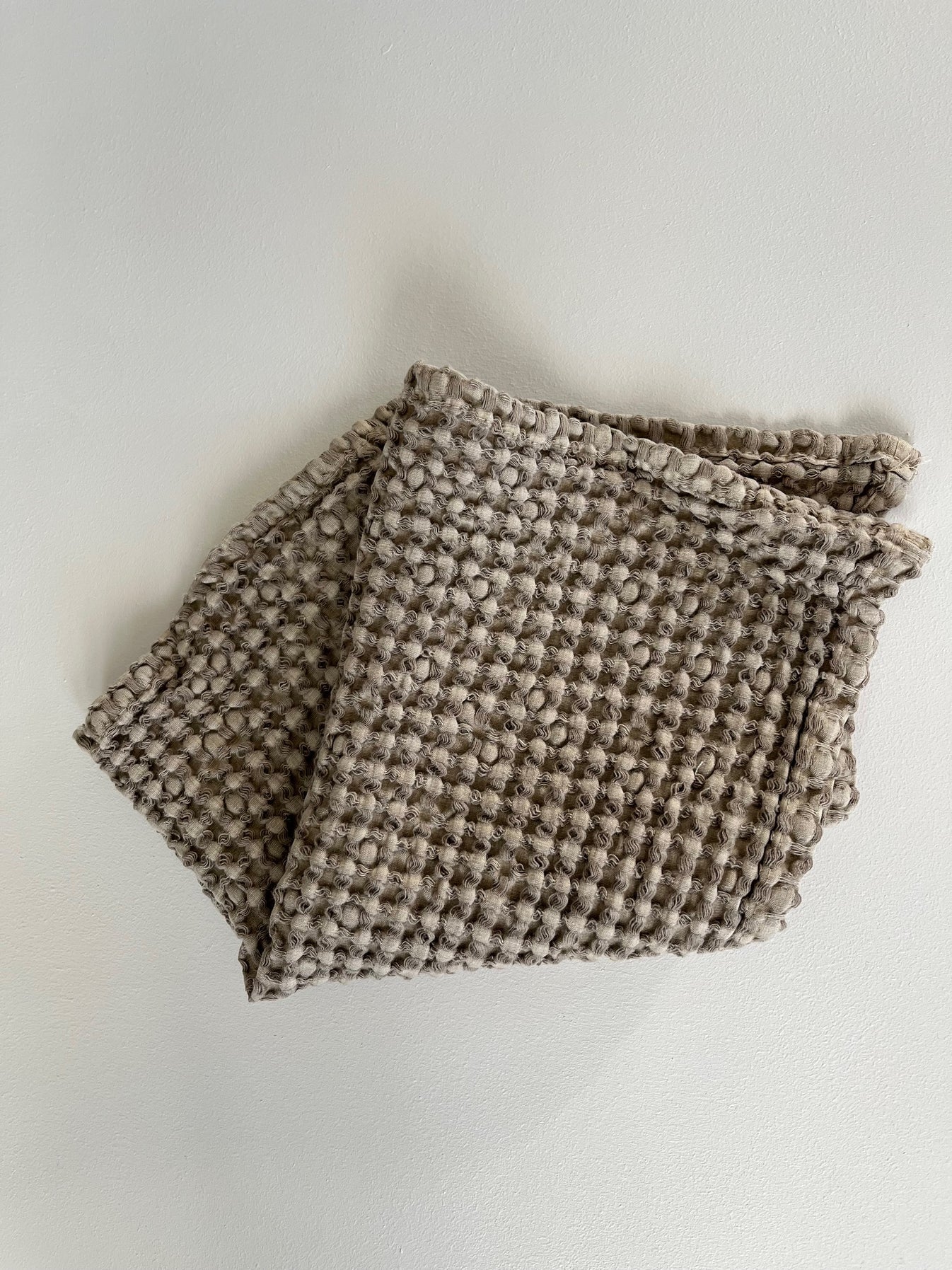 100% Organic Cotton Bamboo Waffle Face Cloth | Khaki