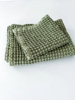 100% Organic Cotton Bamboo Waffle Face Cloth | Olive