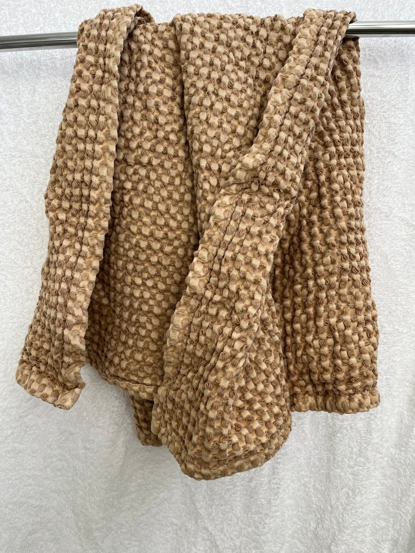 100% Organic Cotton Bamboo Waffle Standard Tea Towel/Hand Towel | Rust