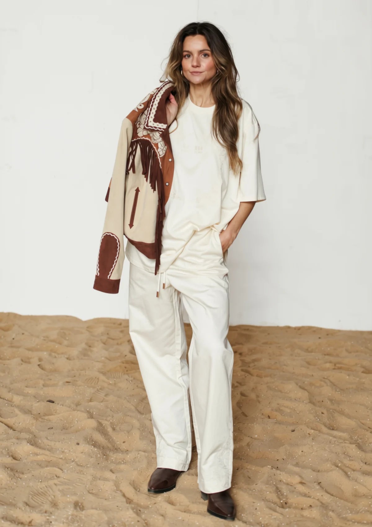 Paisley Emboss Drawstring Pant