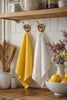 100% Organic Cotton Rustic Waffle Tea Towel| Buttercup